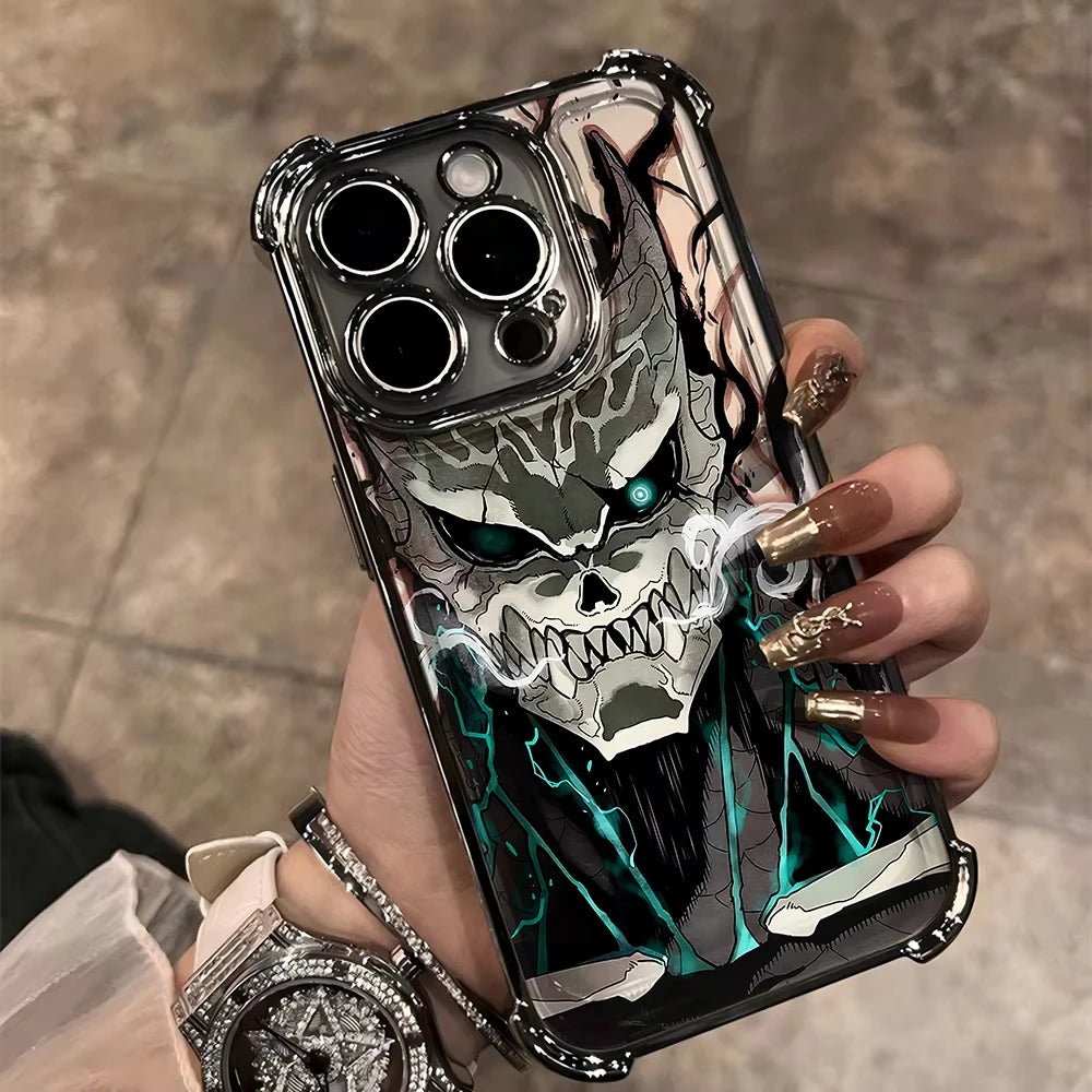 Anime Kaiju No 8 Kafka Phone Case For iPhone 16 e 15 14 13 12 11 Pro Max XS X XR Plus Mini SE 2020 2022 Plating Coque Funda