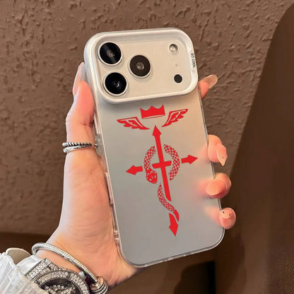 Phone Case F-Fullmetal Alchemist Logo For iPhone 17 16 15 14 13 12 11 Pro Max Black Purple Matte Laser Metallic Aurora Funda