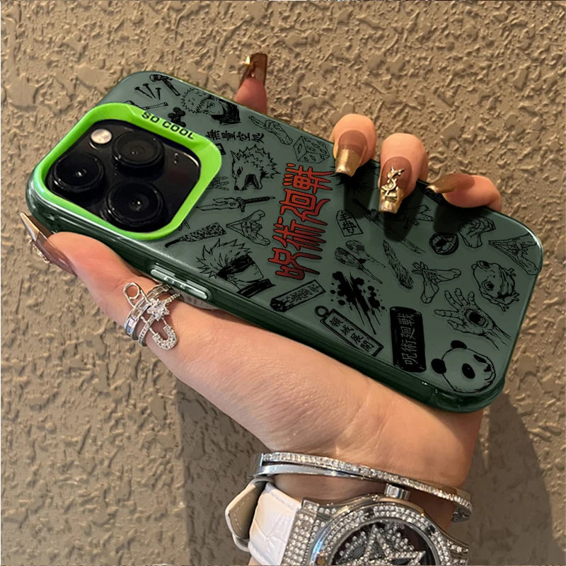 Jujutsu Kaisen Gojo Satoru Manga Line Phone Case for iPhone 12 17 Air Pro Max 16 15 11 14 13 Pro Max XS X XR Plus 8 7 SE 2020
