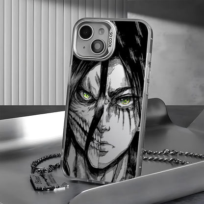 Luxury Hot Anime Attack On Titan Phone Case For iPhone 17 16e 16 15 14 13 12 11 mini Pro Max X XR Air Plus Anti Fall Matte Cover