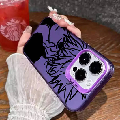 1pc Anime Killua Hunter X Hunter Phone Case Laser IMD Color Silver Shell For IPhone 17 16 15 14 13 12 11 Air Pro Max Plus