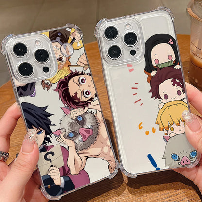 Cute D-Demons S-Slayers Phone Case for Apple iPhone 17 Air 16 15 14 Plus 13 12 11 Pro Max Anti-drop Soft Transparent Cover