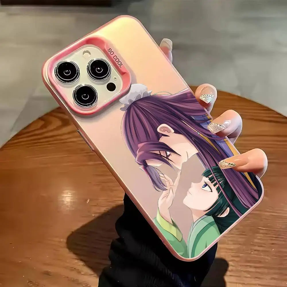 The A-Apothecary Diaries Maomao Phone Case For iPhone 17 16 15 14 13 12 11 Pro Max Plus Silver candy Matte Cover