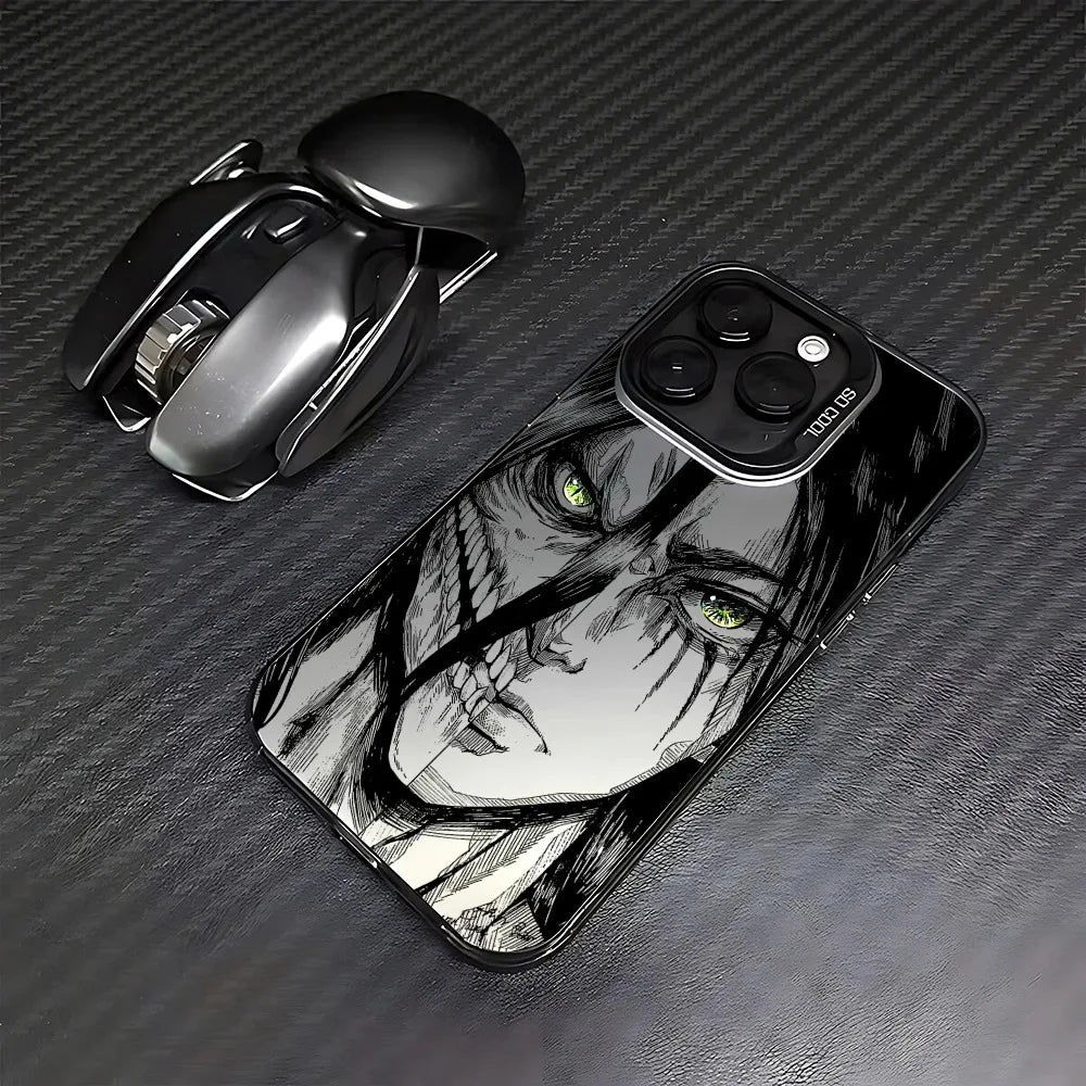 Luxury Attack On Titan Phone Case For iPhone 17 17e 16e 16 15 14 13 12 11 mini Pro Max X XR XSMAX 8 7 Air Plus Anti Fall Matte