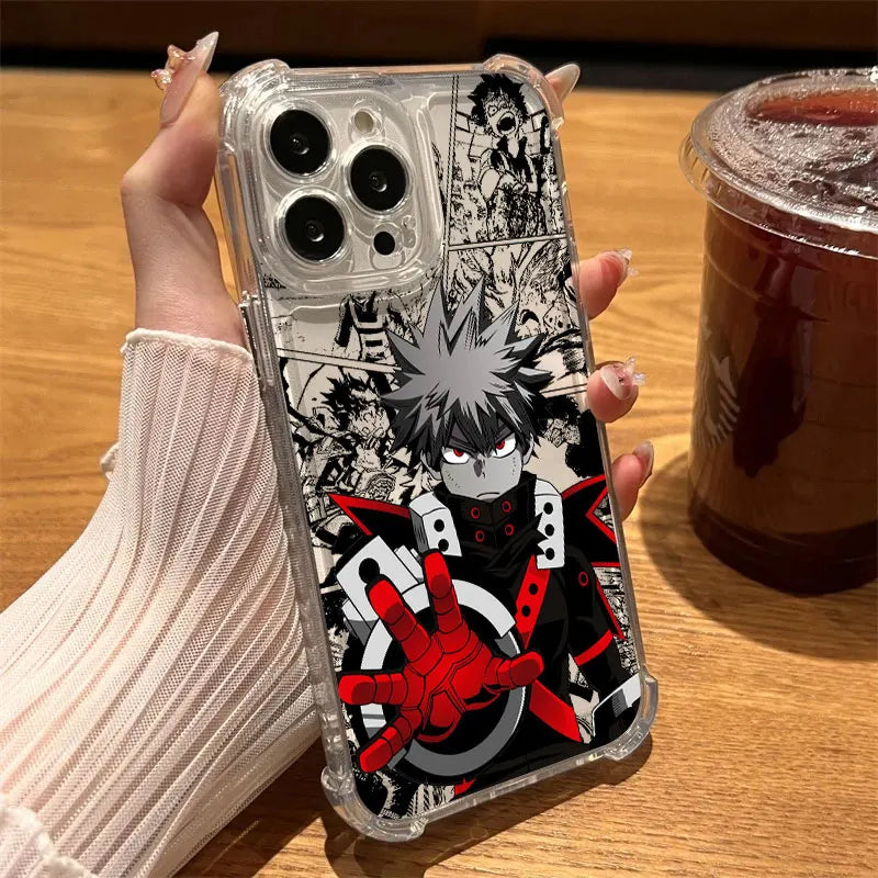 My Hero Cool Academias Anime Phone Case Clear For iPhone 17 16 14 15 11 12 13 Pro Max 16E 15 16 Plus 17Air Soft Shockproof Cover