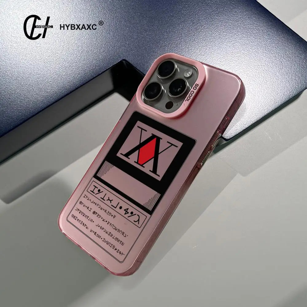 Black HUNTER×HUNTER Hot Anime Phone Case FOR IPhone 17 16 15 Pro MAX 14 13 12 16e 15Pro Plus Shell 17Air Silver Shell IMD Covers