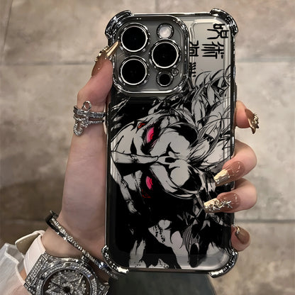 Anime Jujutsu Kaisen Phone Case For iPhone 17 Air 16 e 15 14 13 12 11 Plus Mini Pro Max X XR XS SE Shockproof Gojo Plating Case