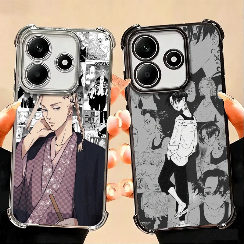 Tokyo Revengers Anime Plating Phone Case For Xiaomi Poco X6 X7 X8 Pro Max X5 X3 M8 M7 M5S Redmi 15C 15 14C 13C 17T 15T 14T F8 Ul