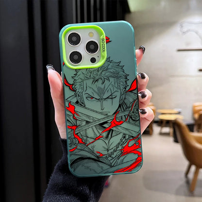 O-One P-Piece Hard Plating Case for Luffy Zoro IPhone 12 17 Air Pro Max 16 15 11 14 13 Pro Max XS X XR Plus 8 7 SE 2020 Cover