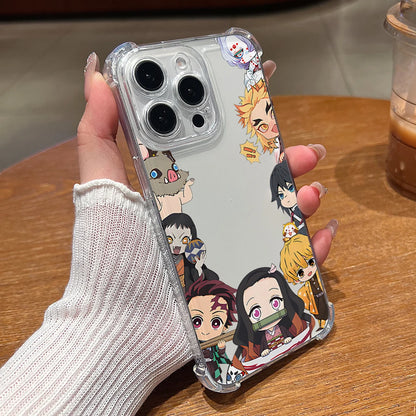 Cute D-Demons S-Slayers Phone Case for Apple iPhone 17 Air 16 15 14 Plus 13 12 11 Pro Max Anti-drop Soft Transparent Cover