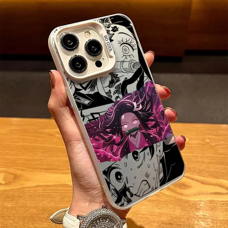Phone Case For Apple iPhone 17 Air 16E 15 14 Plus 13 12 11 Pro Max Mini Funda Cover Kimetsu No Yaiba Demon Slayer Anime