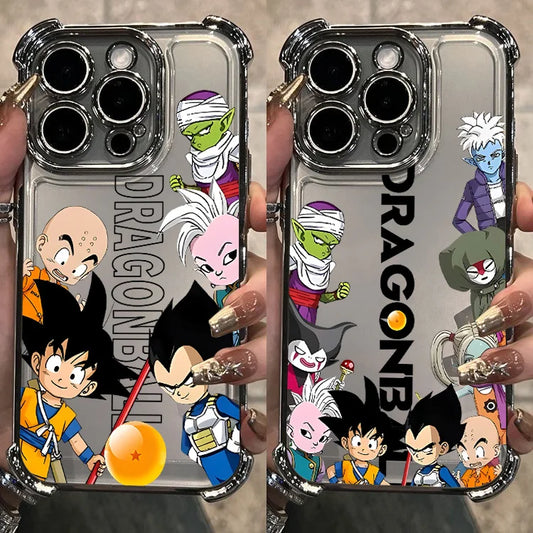 Hot Dragon Ball Plating Phone Case For iPhone 17 17e 16e 16 15 14 13 12 11 Pro Max X XR XSMax 7 8 Mini Air Plus Anti-Fall