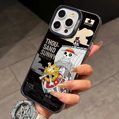 One Luffies Z-Zoroes Pieces Phone Case for iPhone 17 Air 16 16e 15 14 Plus 13 12 11 Pro Max X Xs XR 8 Colorful Silver Hard Cover