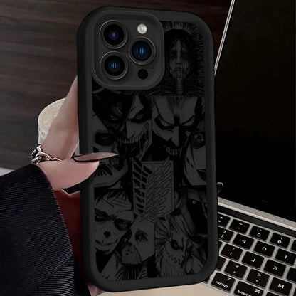 Anime Attack on Titans Phone Case for iPhone 17 16e 16 15 14 13 12 11 Air Pro Max Mini XR XS X 7 8 6 6s Plus Soft TPU Back Cover