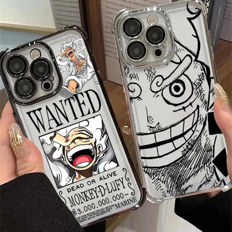 Anime O-One Pieces For iPhone 17 AIR 16E 16 15 14 13 12 11 XS Pro Max mini Plus Plating Anti-Fall Cool Phone Case