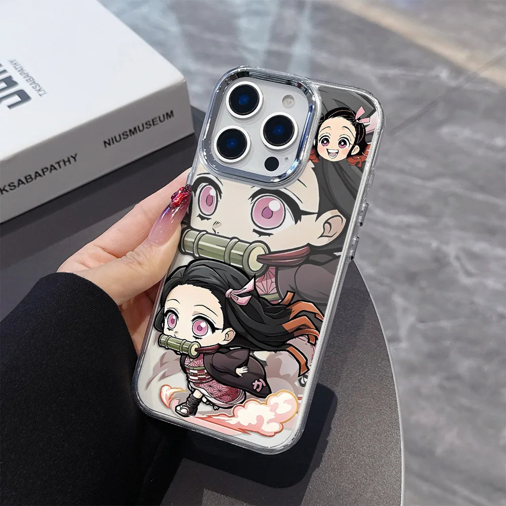 Kamado Nezuko Demons Slayers Phone Case For iPhone 17 16e 16 15 14 13 12 11 Pro Max XR XSMAX 8 7 Air Plus Transparent Soft Cover