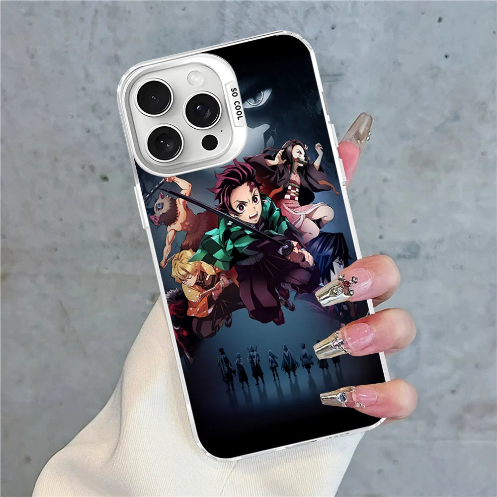 Demon Slayer Phone Case For IPhone 16 15 14 13 12 11 Pro Max X XR XSMAX 8 7 Plus Matte Shockproof Back Cover
