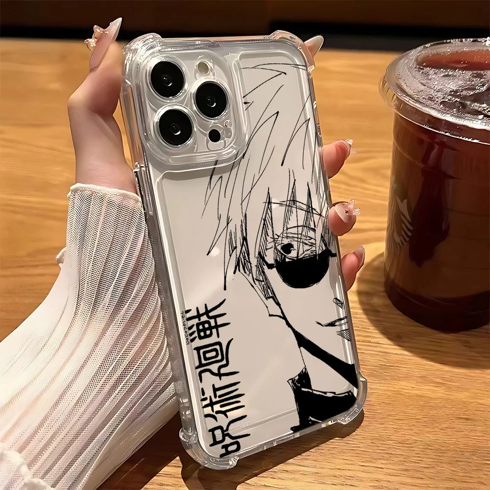 Anime Jujutsus Kaisens Gojo Phone Case For iPhone 17 Air 16 e 15 14 13 12 11 Pro Max Plus Mini SE 2020 2022 Shockproof Cover