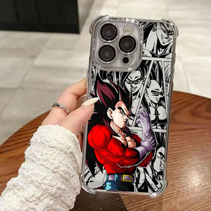 Dragons Balls GT Saiyans Vegeta Goku Phone Case for iPhone 11 13 15 16 17 Pro Max 14 Plus 17Air 16E 12 Mini 11 17Pro Clear Cover