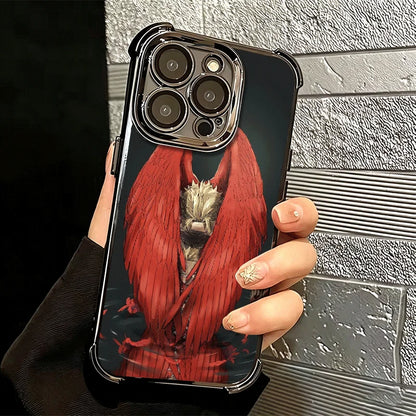 MHA My Hero Hawks Soft Phone Case For iPhone 15 16 17 Air 14 Pro Max 16E Plus 13 12 Mini Plating Anti-Fall Fundas