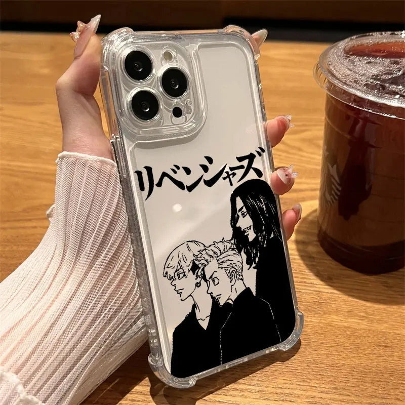 Tokyos Revengers Anime Phone Case Clear For iPhone 17 16 14 15 11 12 13 Pro Max 16E 16 Plus 17 Air Soft Shockproof Silicon Cover