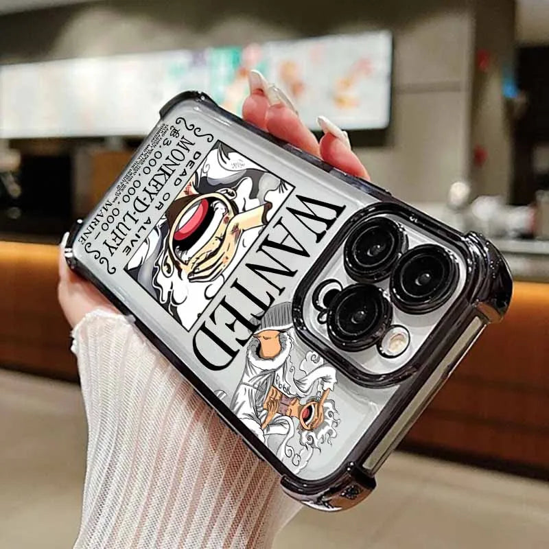 Anime O-One Pieces For iPhone 17 AIR 16E 16 15 14 13 12 11 XS Pro Max mini Plus Plating Anti-Fall Cool Phone Case