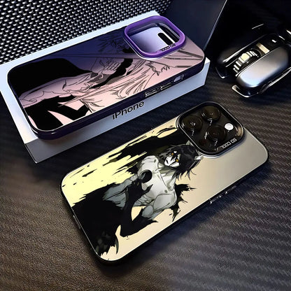 Black Anime Bleachs Kurosaki Ichigo Phone Case For iPhone 16 15 14 13 12 11 Pro Max X XR XSMAX 8 7 Plus Candy Matte Back Cover