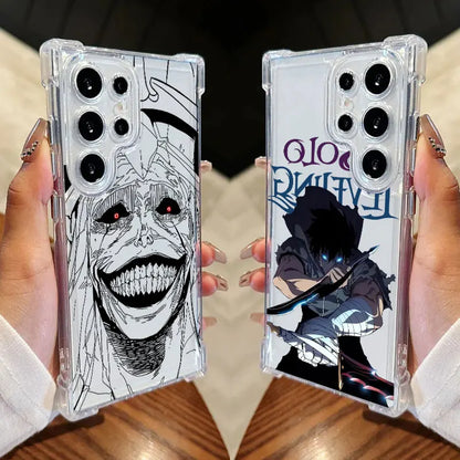 Solos-Levelings ARISE Anime Clear Phone Case For Samsung Galaxy S26 S25 S24 Ultra S23 S22 Plus S21 S20 FE 5G Soft Silicone Cover