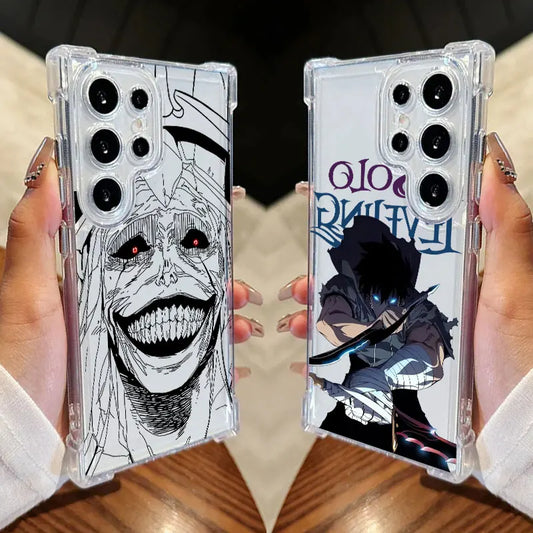 Solos-Levelings ARISE Anime Clear Phone Case For Samsung Galaxy S26 S25 S24 Ultra S23 S22 Plus S21 S20 FE 5G Soft Silicone Cover