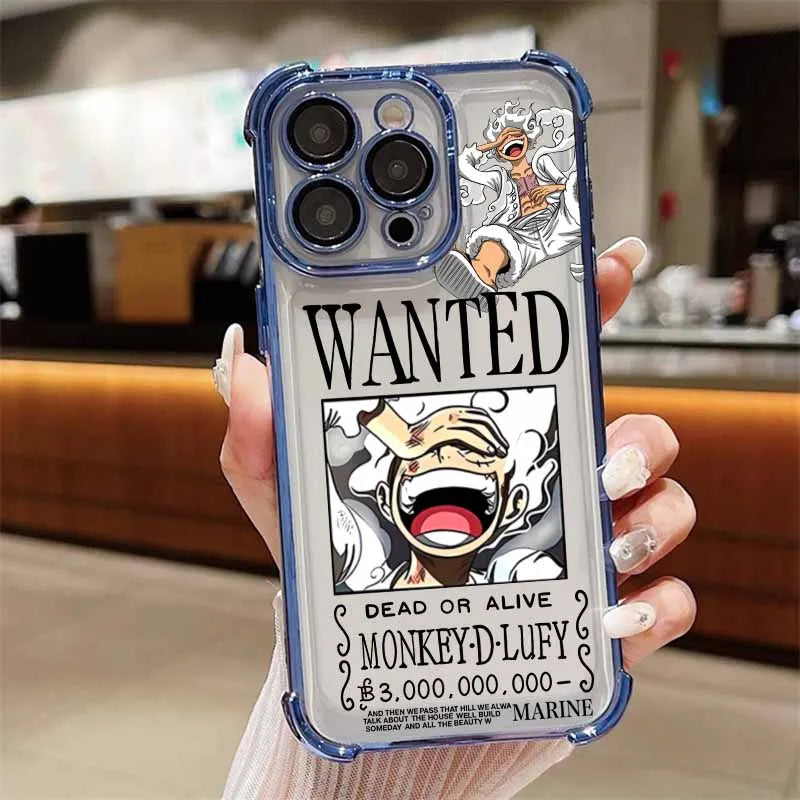 Anime O-One Pieces For iPhone 17 AIR 16E 16 15 14 13 12 11 XS Pro Max mini Plus Plating Anti-Fall Cool Phone Case