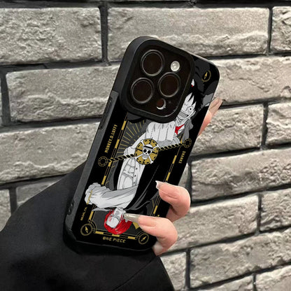 One Luffies Z-Zoroes Pieces Phone Case for Apple iPhone 17 Air 16 16e 15 14 Plus 13 12 11 Pro Max Luxury Leather Texture Cover