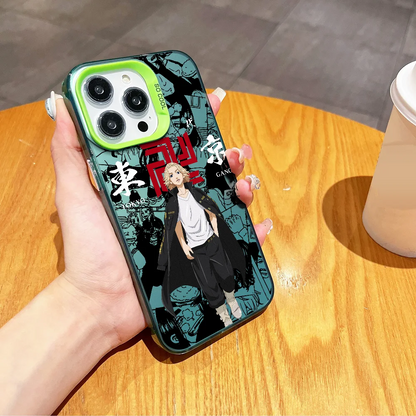 Tokyo Revenger phone case FUNDA for iPhone 12 11 13 14 15 16 17Max Pro Plus Mini Electroplated Silver lMDaser Color Cover