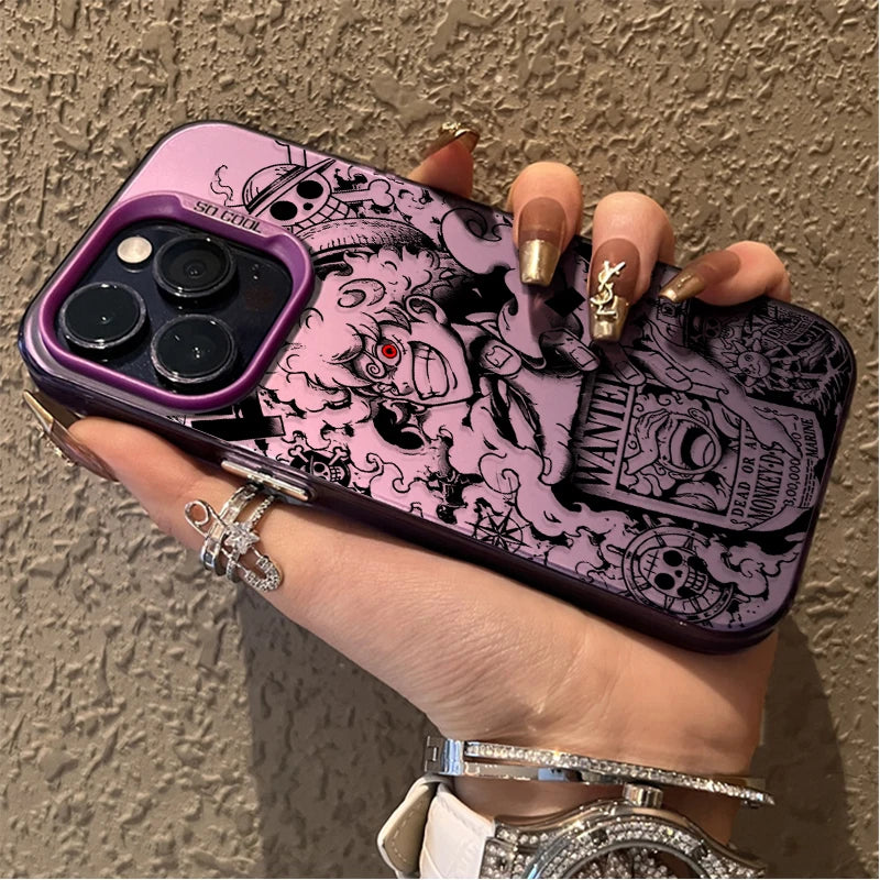 One Piece Luffy Ace Sabo ART LINE Phone Case for iPhone 12 17 Air Pro Max 16 15 11 14 13 Pro Max XS X XR Plus 8 7 SE 2020 Cover