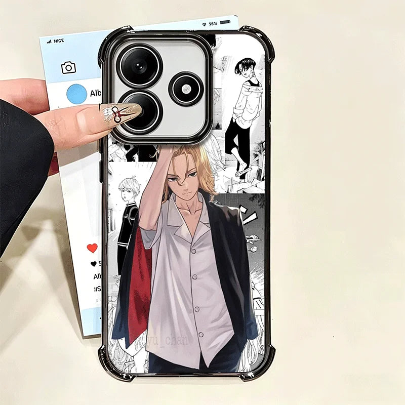 Tokyo Revengers Anime Plating Phone Case For Xiaomi Poco X6 X7 X8 Pro Max X5 X3 M8 M7 M5S Redmi 15C 15 14C 13C 17T 15T 14T F8 Ul
