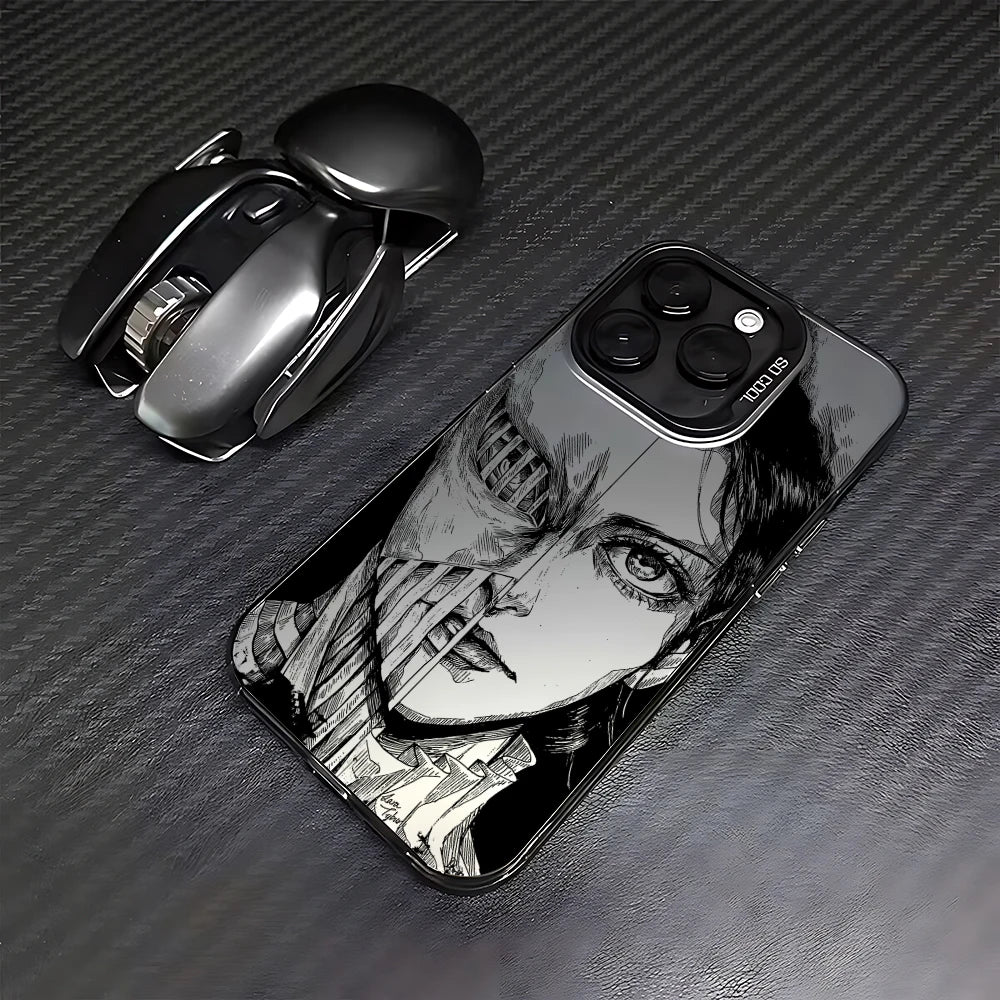 Luxury Hot Anime Attack On Titan Phone Case For iPhone 17 16e 16 15 14 13 12 11 mini Pro Max X XR Air Plus Anti Fall Matte Cover