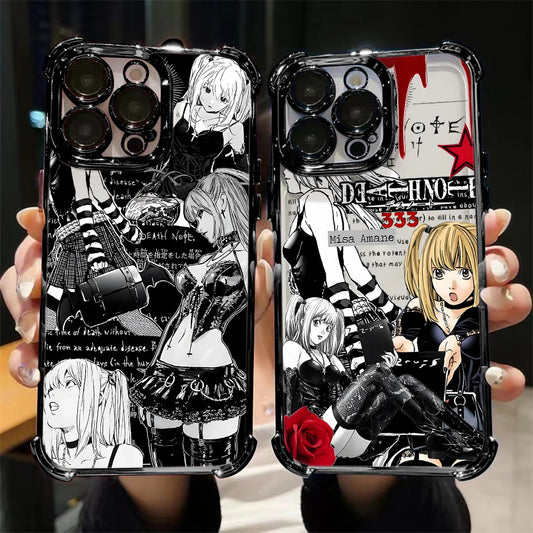 Anime DEATH NOTE Misa Amane Plating Phone Case For iPhone 17 16e 16 15 14 13 12 11 Pro Max X XR XSMax Mini Air Plus Anti-Fall