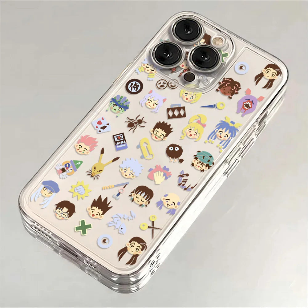 Unique Hunter x Anime Aesthetic Phone Case For iPhone 16e 16 15 14 13 12 11 Mini Pro Max X XR XSMax 7 8 Plus Transparent Soft