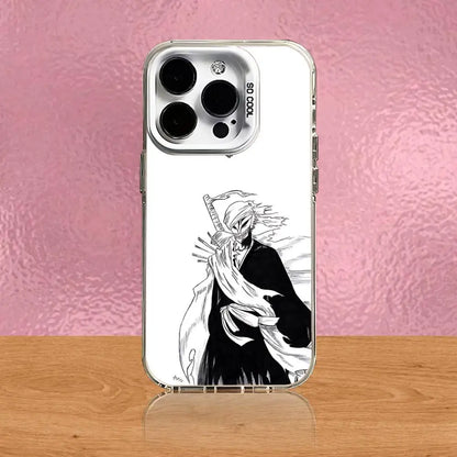 Anime B-Bleach Kurosaki Ichigo Phone Case For iPhone 16,15,14,13,12,11,Pro,XS,Max,Plus,Mini,SE White Candy Matte Shockproof Case