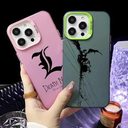 Anime D-Death Note Comics Phone Case For iPhone 16 15 14 13 12 11 Pro Max Plus – Colorful Gradient Soft TPU Back Cover