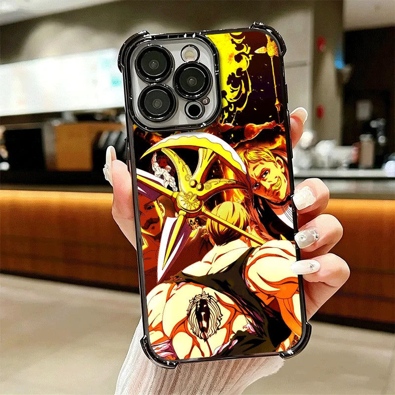 Seven D-Deadlys Sins Escanor Soft Phone Case For iPhone 15 16 17 Air 14 Pro Max 16E Plus 13 12 Mini Plating Anti-Fall Fundas