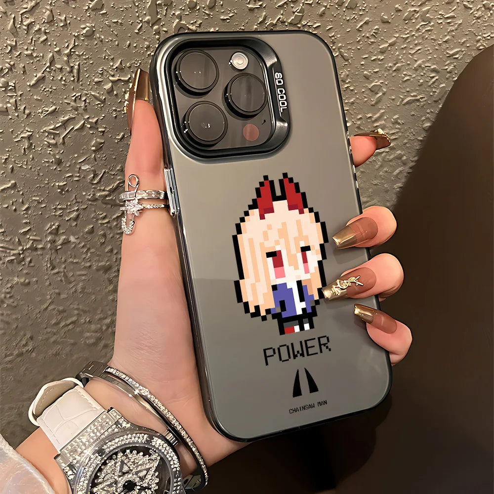 lovely pixel Matte Phone Case for Oppo A5x A5 A3x A60 A79 A98 A1 A78 A58 A38 A18 A57 A76 A17 A94 A74 F29 Pro 4G 5G chainsaw man