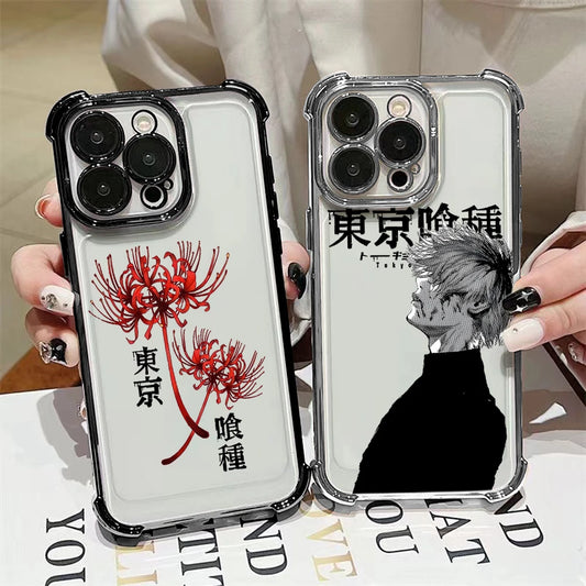 Anime cool Tokyo Ghoul Plating Phone Case For iPhone 17 16e 16 15 14 13 12 11 Pro Max X XR 7 8 Mini Air Plus Anti-Fall Airabag