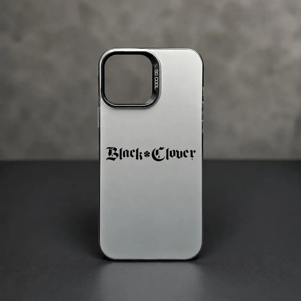 Black Clover logo Phone Case For iPhone 11/12/13/14/15/16/17 Pro Max Color Gradient TPU Case Shockproof Cover