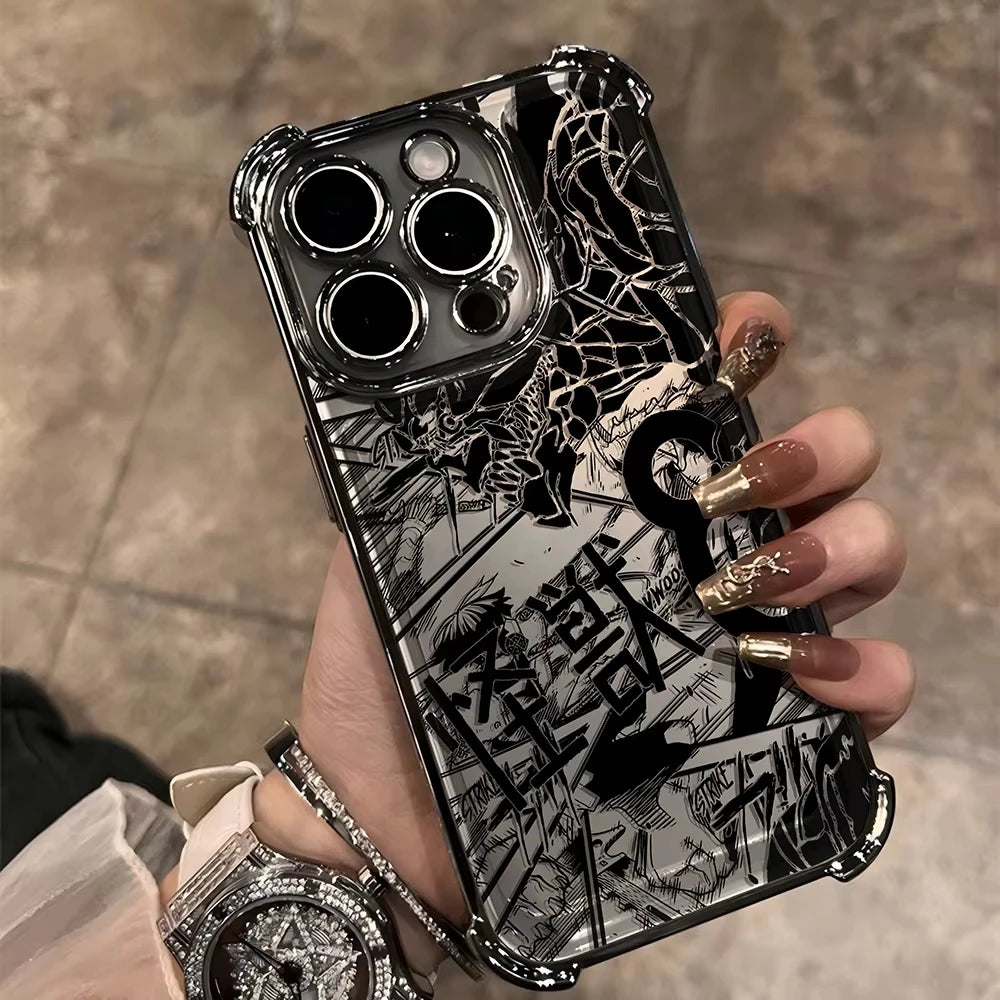 Anime Kaiju No 8 Kafka Phone Case For iPhone 16 e 15 14 13 12 11 Pro Max XS X XR Plus Mini SE 2020 2022 Plating Coque Funda