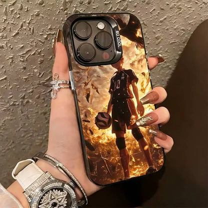 H-Haikyuu Anime  Phone Case For iPhone 17,16,15,14,13,12,11 Plus,Pro Max,XS,Colorful Silver Phone case Funda Cover
