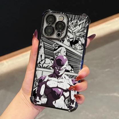 Dragons Balls Friezas Gokus Plating Phone Case For iPhone 17 17e 16e 16 15 14 13 12 11 Pro Max Mini Air Plus Anti-Fall Airabag