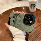 Luxury Gojo Satoru Geto Suguru lovely Suede Leather Silicone Case protection for iPhone 17 16 15 13 12 11 14 Pro Max XS XR Coque