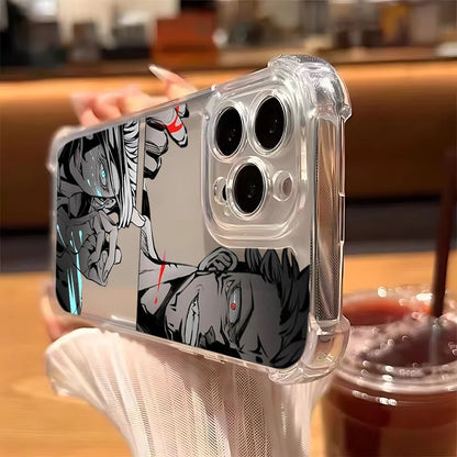 Hot Anime Jujutsu Kaisen Gojo Phone Case For iPhone 16 15 14 13 12 11 Mini Pro Max X XR XSMax 8 Plus Anti Fall Transparent Cover