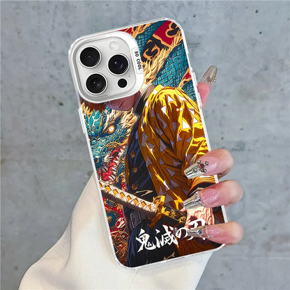 Demon Slayer Phone Case For IPhone 16 15 14 13 12 11 Pro Max X XR XSMAX 8 7 Plus Matte Shockproof Back Cover