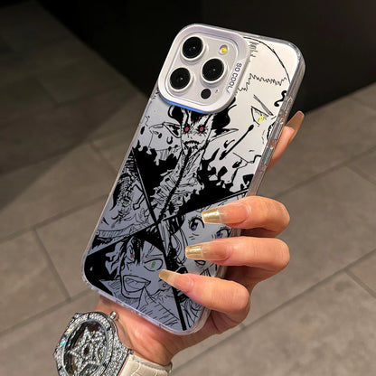 Black Clovers Astas Phone Case for Samsung Galaxy S26 S25 Edge S24 S23 S22 S21 FE S20 Ultra Plus 5G Colorful Silver Hard Cover